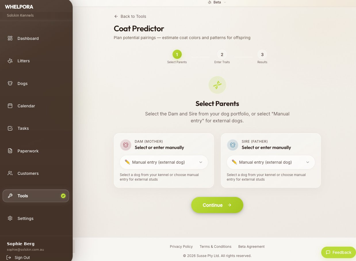 Whelpora coat predictor